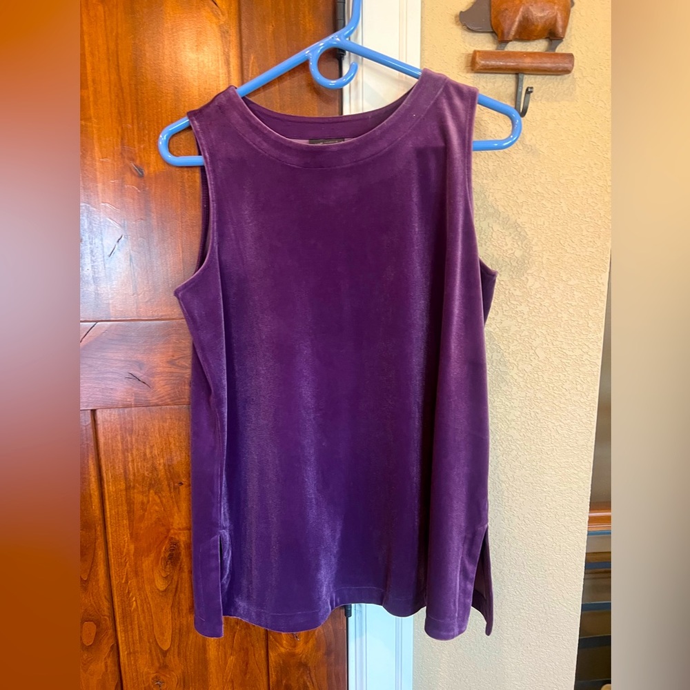 JJill size Small velvet purple top